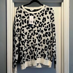 NWT Kim Rogers Leopard Sweater